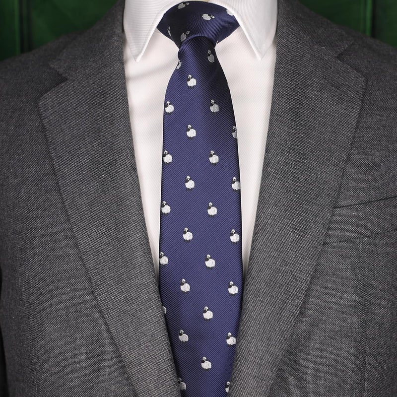 MENDEPOT Animal Pattern Necktie With Gift Box Sea Animal Pattern Tie Father's Day Birthday Gift Tie - Image 4